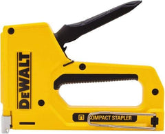 DeWALT - Manual Staple Gun - 1/4, 5/16, 3/8, 1/2" Staples, Yellow & Black, Aluminum - Best Tool & Supply