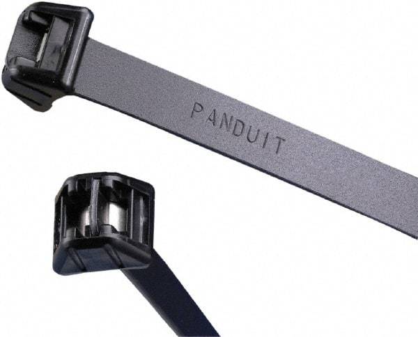 Panduit - 13-1/2" Long Black Acetal Standard Cable Tie - 250 Lb Tensile Strength, 1.5mm Thick, 98.4mm Max Bundle Diam - Best Tool & Supply