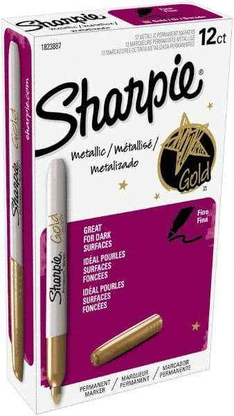 Sharpie - Metallic Gold Permanent Marker - Fine Tip, AP Nontoxic Ink - Best Tool & Supply