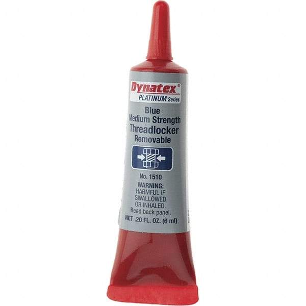 Made in USA - 6 mL Tube, Blue, Medium Strength Liquid Threadlocker - Best Tool & Supply