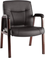 ALERA - Black Leather Guest Chair - 24-3/4" Wide x 35" High - Best Tool & Supply