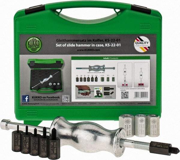 KUKKO - 10 Piece, Slide Hammer Set - 1 Jaws, 9" OAL - Best Tool & Supply