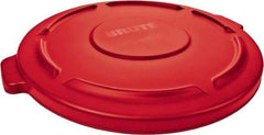 Rubbermaid - Round Lid for Use with 55 Gal Round Trash Cans - Red, Polyethylene, For Brute Trash Cans - Best Tool & Supply