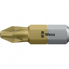 Wera - #2 Pozidriv Screwdriver Bit - 1" OAL - Best Tool & Supply