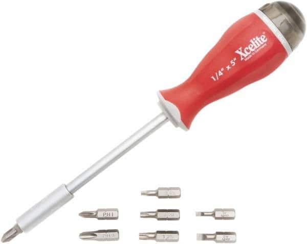 Xcelite - 8-in-1 Bit Screwdriver - Slotted, Phillips, Torx, Ergonomic - Best Tool & Supply