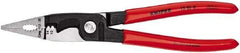 Knipex - 12 AWG to 14 AWG Stripping, 20 AWG Crimping, 19/32" Cutting Capacity Wire Stripper/Crimper - 8" OAL, Plastic Dipped Handle - Best Tool & Supply