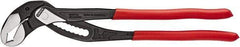 Knipex - 16" OAL, 3-1/2" Max Capacity, 11 Position Tongue & Groove Pliers - Self-Gripping V-Jaws, Plier Head, Plastic Dipped Handles - Best Tool & Supply