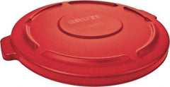 Rubbermaid - Round Lid for Use with 20 Gal Round Trash Cans - Red, Polyethylene, For Brute Trash Cans - Best Tool & Supply