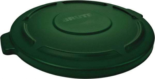 Rubbermaid - Round Lid for Use with 10 Gal Round Trash Cans - Green, Polyethylene, For Brute Trash Cans - Best Tool & Supply