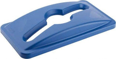 Rubbermaid - Rectangle Lid for Use with 23 Gal Rectangular Recycle Containers - Blue, Polyethylene, For Slim Jim Trash Cans - Best Tool & Supply