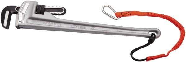 Proto - 14" Aluminum Tethered Straight Pipe Wrench - 2" Pipe Capacity - Best Tool & Supply