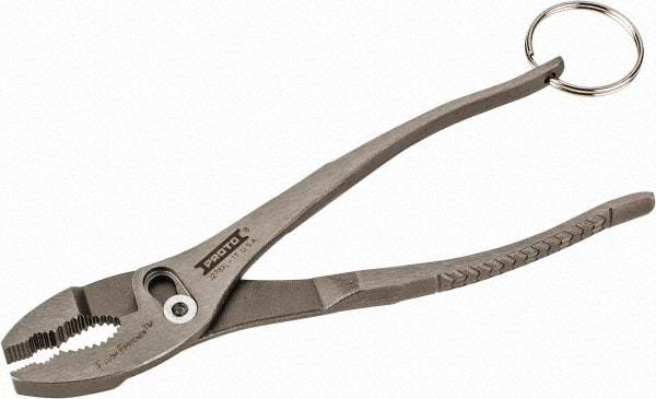 Proto - 8" OAL, 2-3/32" Jaw Length, 1-5/16" Jaw Width, Tethered, Slip Joint Pliers - 2 Positions, Slip Joint Head, Slip Joint Plier Tool - Best Tool & Supply