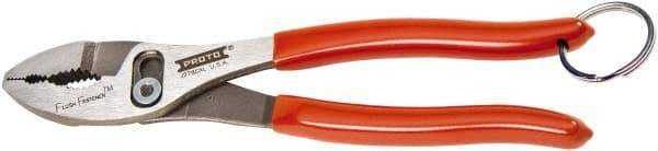 Proto - 6-1/2" OAL, 1-27/64" Jaw Length, 1-1/4" Jaw Width, Tethered, Slip Joint Pliers - 2 Positions, Slip Joint Head, Slip Joint Plier Tool - Best Tool & Supply