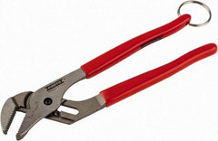 Proto - 10" OAL, 1-19/32" Jaw Width, 6 Position Tethered Tongue & Groove Pliers - V-Jaws, Vinyl Handles - Best Tool & Supply