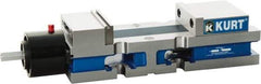 Kurt - 4" Jaw Width, 6" Jaw Opening Capacity, Horizontal Stationary Machine Vise - Reverse Hydraulic Operation, 7,800 Lb Capacity, 1 Station, 13.985" Long x 3.4900" High x 1-15/64" Deep, 1.235" Jaw Height, Ductile Iron - Best Tool & Supply