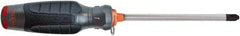 Proto - #2, 8" OAL, Tethered Phillips Screwdriver - 4" Blade Length, Round Shank, Ergonomic Handle - Best Tool & Supply