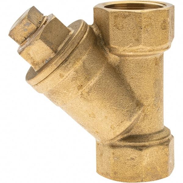 Value Collection - 3/4" Pipe, Female NPT Ends, Forged Brass Y-Strainer - 600 psi WOG Rating, 150 psi WSP Rating - Best Tool & Supply