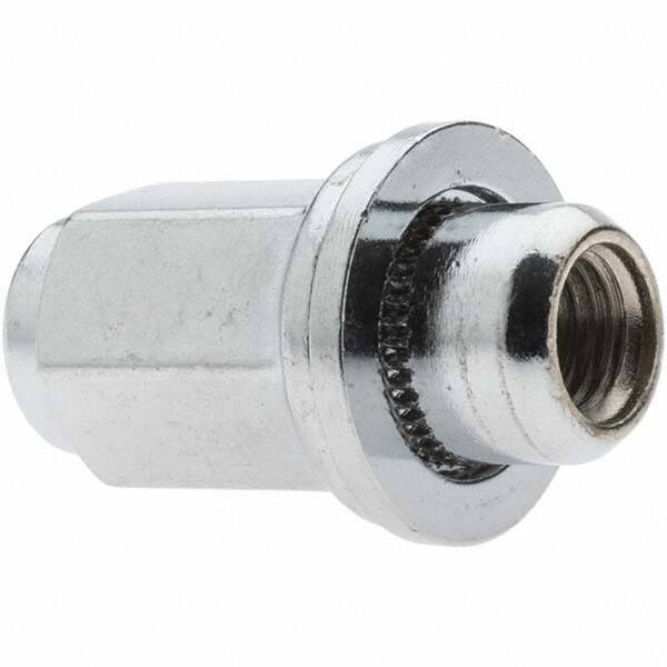 Value Collection - M12-1.5 Chrome Finish Mag Wheel Nut - 21mm Hex, 47mm Overall Length - Best Tool & Supply