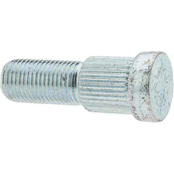 Value Collection - 1/2-20 Wheel Hub Bolt Wheel Stud - 0.62" Knurl, 1-5/8" OAL, 19/32" Shoulder Length - Best Tool & Supply