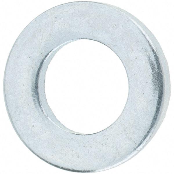 Value Collection - M6 Screw, Steel Standard Flat Washer - 6.4mm ID x 12mm OD, 1.6mm Thick, Zinc-Plated Finish - Best Tool & Supply