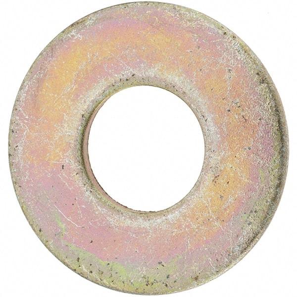 Value Collection - 1" Screw, Grade 8 Steel USS Flat Washer - 1-1/16" ID x 2-1/2" OD, 11/64" Thick, Zinc Yellow Dichromate Finish - Best Tool & Supply