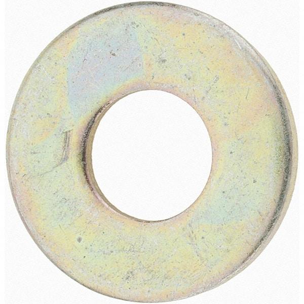 Value Collection - 5/16" Screw, Grade 8 Steel USS Flat Washer - 3/8" ID x 7/8" OD, 5/64" Thick, Zinc Yellow Dichromate Finish - Best Tool & Supply