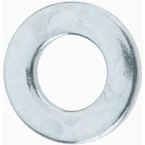 Value Collection - M6 Screw, Grade 12.9 Steel Standard Flat Washer - 6.7mm ID x 13mm OD, 1.6mm Thick, Zinc-Plated Finish - Best Tool & Supply