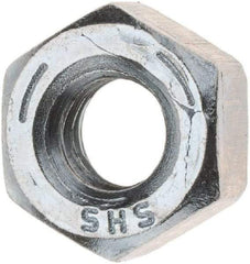 Value Collection - 1/4-20 UNC Steel Right Hand Hex Nut - 7/16" Across Flats, 7/32" High, Zinc Clear Finish - Best Tool & Supply