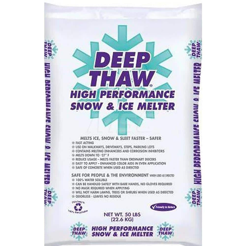 Ice & Snow Melter & De-Icer: Granular, 50 lb Bag -27 ° F