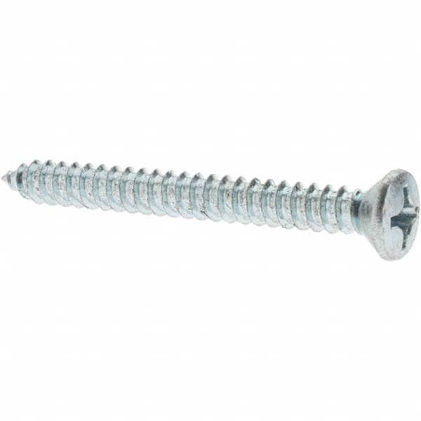 Value Collection - Sheet Metal Screws; System of Measurement: Inch ; Head Type: Oval ; Screw Size: #12 ; Length (Inch): 2 ; Drive Type: Phillips ; Material: Steel - Exact Industrial Supply