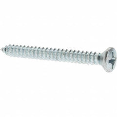 Value Collection - Sheet Metal Screws; System of Measurement: Inch ; Head Type: Oval ; Screw Size: #12 ; Length (Inch): 2 ; Drive Type: Phillips ; Material: Steel - Exact Industrial Supply