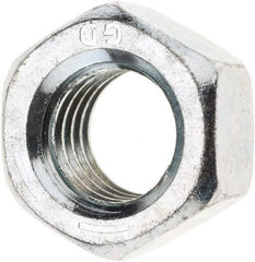 Value Collection - 5/8-11 UNC Steel Right Hand Hex Nut - 15/16" Across Flats, 35/64" High, Zinc-Plated Finish - Best Tool & Supply