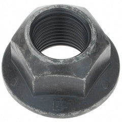 Made in USA - 5/8-18 UNF Grade G Hex Flange Lock Nut with Distorted Thread - Uncoated - Best Tool & Supply