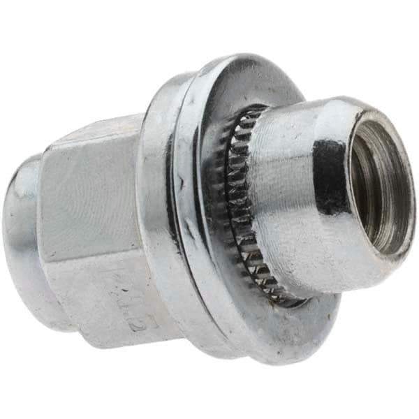 Value Collection - M12-1.5 Chrome Finish Mag Wheel Nut - 21mm Hex, 37mm Overall Length - Best Tool & Supply