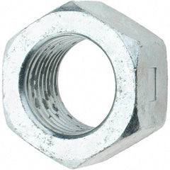 Value Collection - 3/4-16 UNF Grade 2 Two Way Lock Nut with Distorted Thread - 1-1/8" Width Across Flats, 41/64" High, Zinc-Plated Finish - Best Tool & Supply