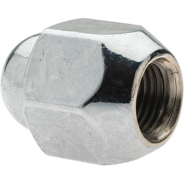 Value Collection - M12-1.25 Chrome Finish Wheel Nut - 21mm Hex, 29mm Overall Length, 60° Seat Angle - Best Tool & Supply