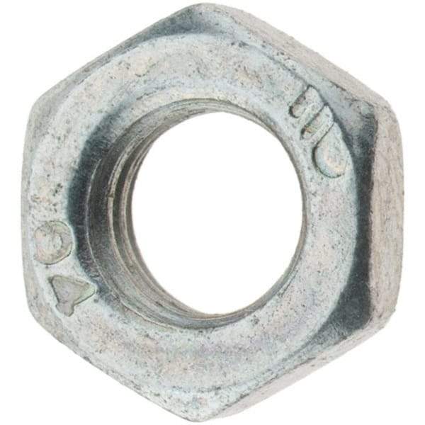 Import - M5x0.80 Metric Coarse Steel Right Hand Hex Jam Nut - 8mm Across Flats, 2.7mm High, Zinc-Plated Finish - Best Tool & Supply