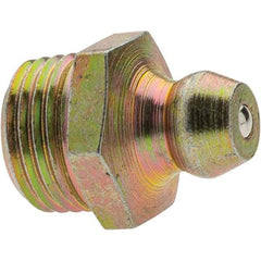 Value Collection - Straight Head Angle, 1/8-27 Taper Thread Grease Fitting - Zinc Plated Finish - Best Tool & Supply