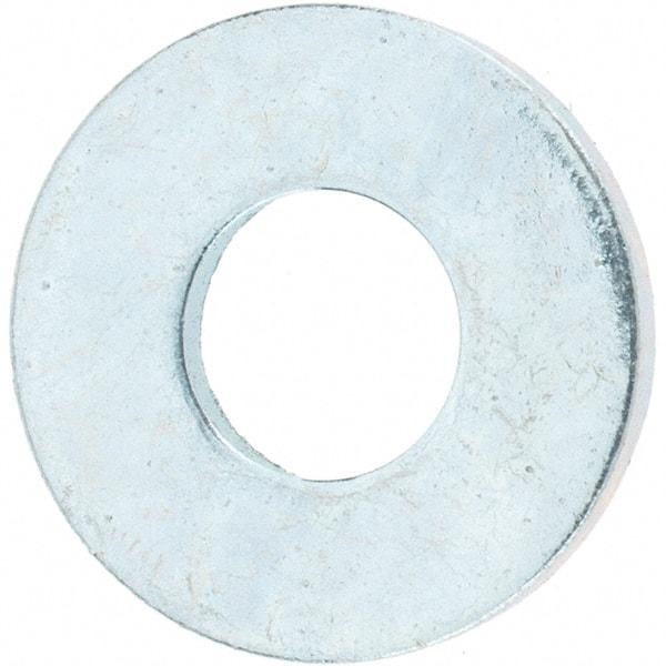 Value Collection - 1/4" Screw, Grade 8 Steel USS Flat Washer - 5/16" ID x 3/4" OD, 1/16" Thick, Zinc-Plated Finish - Best Tool & Supply