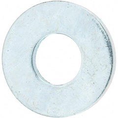 Value Collection - 1/4" Screw, Grade 8 Steel USS Flat Washer - 5/16" ID x 3/4" OD, 1/16" Thick, Zinc-Plated Finish - Best Tool & Supply