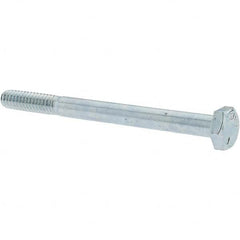 Hex Head Cap Screw: 1/4-20 x 3″, Grade 5 Steel, Zinc-Plated Partially Threaded, ASME B18.2.1