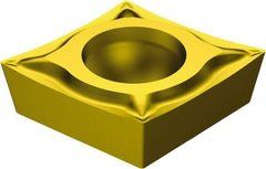 Sandvik Coromant - CCGT32.52 UM Grade 2035 Carbide Turning Insert - TiAlN/TiN Finish, 80° Diamond, 3/8" Inscr Circle, 5/32" Thick, 1/32" Corner Radius - Best Tool & Supply