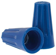 Ideal - 2, 22 to 3, 16 AWG, 300 Volt, Flame Retardant, Standard Twist on Wire Connector - Blue, 221°F - Best Tool & Supply