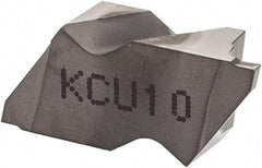 Kennametal - 2031NG K Grade KCU10, 0.79mm Cutting Width Carbide Grooving Insert - 1.27mm Max Depth of Cut, Left Hand, 0.09mm Corner Radius, AlTiN Finish - Best Tool & Supply