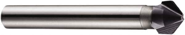 DORMER - 6mm Shank Diam, 3 Flute 90° High Speed Steel Countersink - TiAlN Finish, 50mm OAL, Single End, Straight Shank, Right Hand Cut - Best Tool & Supply