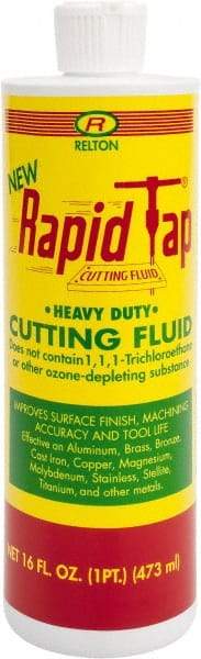 Relton - Rapid Tap, 1 Pt Bottle Cutting Fluid - Semisynthetic, For Tapping - Best Tool & Supply