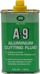 Relton - A-9, 4 oz Bottle Cutting Fluid - Semisynthetic, For Broaching, Drilling, Milling, Reaming, Sawing, Tapping, Threading - Best Tool & Supply