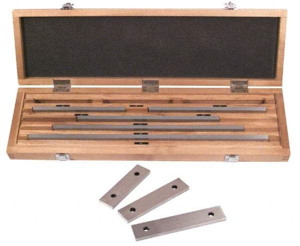 SPI - 8 Piece, 5 to 20", Grade 0, Steel Gage Block Set - Rectangular, 0.000007, 0.000008, 0.000009, 0.00001, 0.000012, 0.000014, 0.000016, 0.000018, 0.00002, 0.000024, 0.000028, 0.000036, 0.00004" Tolerance - Best Tool & Supply