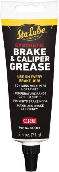 CRC - 2.5 oz Tube Synthetic High Temperature Grease - Black, High Temperature, 450°F Max Temp, NLGIG 2, - Best Tool & Supply