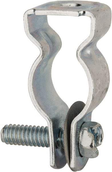 Cooper B-Line - Steel Rigid/EMT Conduit Hanger with Bolt - 1/2" EMT, 1/2" Rigid, 1/4" Rod, Zinc Plated Finish - Best Tool & Supply